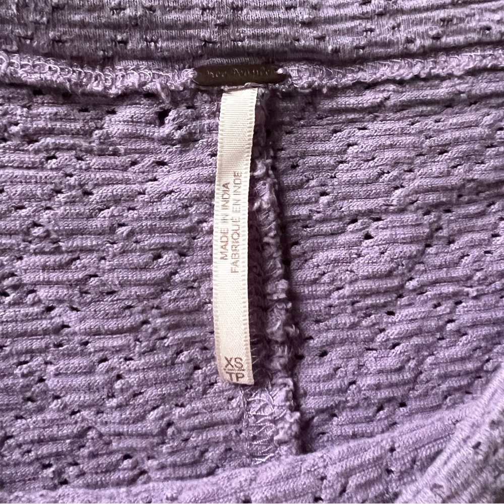 Free People Lilac Bardot Wellington Top - Picture 8 of 9